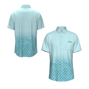 Pêche imprimé t-shirts Logo personnalisé à l'extérieur UPF50 + protection solaire séchage rapide sublimation impression à manches longues polo de pêche - Product Image 4