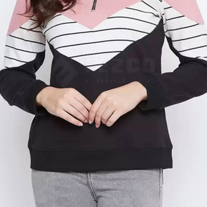 Sweat-shirts d'hiver personnalisés pour femmes, style streetwear, avec logo sur le devant, manches longues, respirants, 100% coton - Product Image 5