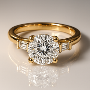 Most Selling 3 Stone Round Cut Diamond <b>Ring</b> for Everyday Wear Office Use and Elegant Styling Wedding Engagement <b>Ring</b> For Her - Product Image 1