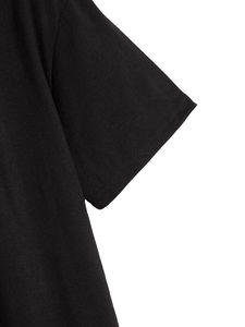 Venta al por mayor de alta calidad negro Streetwear verano 100% algodón cuello redondo hombres reflectante gráfico impreso Loose fit camiseta para hombres - Product Image 3