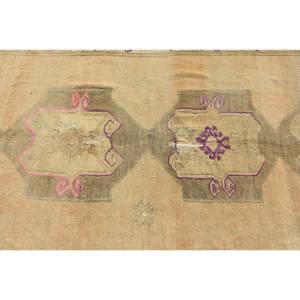 Alfombra de lana Beige Vintage de 3,7x9,1 pies alfombra de tejido plano turco con respaldo de látex con patrón de retazos para decoraciones de sala de estar - Product Image 5