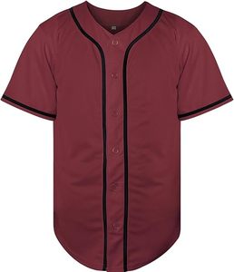 Maillot de baseball vierge, maillot uni à manches courtes, sport, hip-hop pour hommes et femmes - Product Image 1