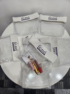 Bolsa de cosméticos Simili transparente de viaje de nuevo diseño, bolsa de maquillaje transparente con cremallera y logotipo personalizado de Vietnam - Product Image 5