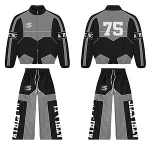 Custom Lightweight Reflective Detachable Zipper Nylon Shorts Sweat suit Men Windbreaker Jacket and Nylon Track <b>Pants</b> Tracksuit - Product Image 4