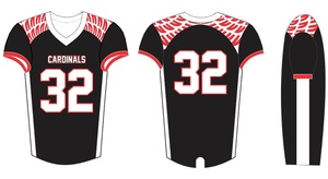 Maillot de football Cardinal en sergé de haute qualité nom et numéro personnalisés hauts et maillot de transfert de chaleur par sublimation pour hommes - Product Image 2