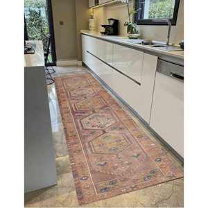 พรม kilim สีส้ม: พรมปูพื้นลายชนเผ่า, พรมพิมพ์ลาย, พรมเนื้อนุ่มแบบไม่ทอ - Product Image 3