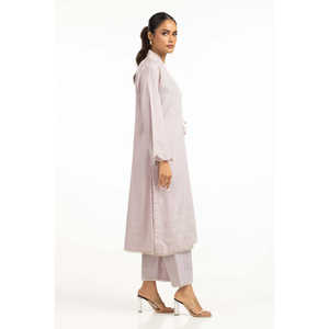 ชุดกางเกงและเสื้อเชิ้ตผ้าแคมบริคสีม่วงอ่อนปักลาย 2 ชิ้น สำหรับใส่ทำงาน ไซส์ XS ถึง 5XL ทันสมัยสำหรับฤดูใบไม้ผลิ/ฤดูร้อน - Product Image 5