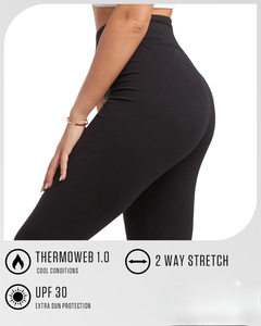 Mallas informales de invierno con logotipo personalizado de marca, mallas de cintura alta para mujer, ropa deportiva para gimnasio, entrenamiento elástico de fibra de algodón/Bambú - Product Image 5