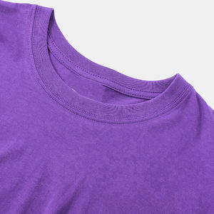 Camisetas de Hombre 100% Algodón, Talla Grande, Color Sólido, OEM, Personalizadas, de Alta Calidad, Camisetas 100% Algodón Premium, Impresión de Logotipo Personalizado - Product Image 2
