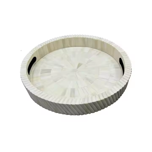 Bandeja de grado superior en Ramadán y Eid con nuestra bandeja de servicio de madera de alta calidad con diseño elegante con Incrustaciones de nácar genuinas - Product Image 2