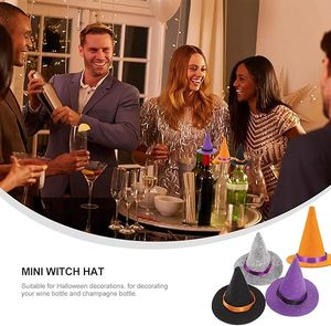 Pafu 2025 decoración de escena de fiesta de Halloween personalizable para muñecas suministros de vacaciones Mini sombrero de bruja de fieltro - Product Image 4