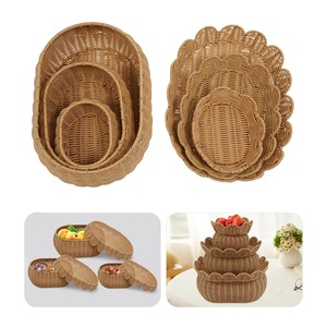 Ensemble de 3 paniers ovales en rotin avec couvercles à clapet, paniers de rangement faits à la main, vente en gros, écologiques, fabriqués au Vietnam - Product Image 6