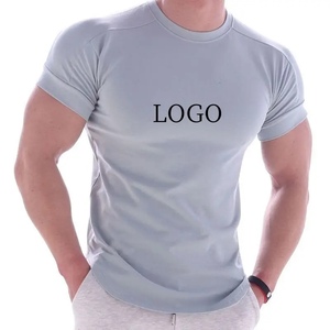 T-shirt de gymnastique à col rond de haute qualité pour hommes chemise de sport d'entraînement de Compression Slim Fit pour les entraînements de musculation haut de sport à col rond - Product Image 5