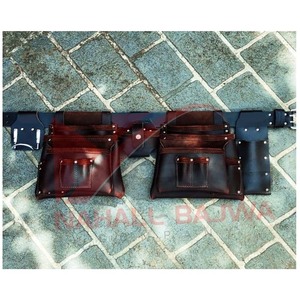 Stockage de sac à outils fait main en cuir véritable 100% de haute qualité pour les travaux de Construction de charpentier OEM personnalisable - Product Image 4