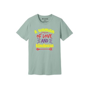 Kindness themes Print 100% camiseta de tela de algodón 160-180 a pesado GSM 12 colores disponibles Personalice su propio diseño y colocación - Product Image 4