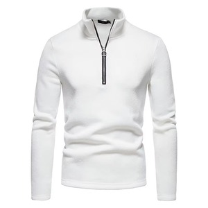 OEM hiver hommes 1/4 fermeture éclair sweat-shirt personnalisé chaud épais polaire pull sweat pour hommes - Product Image 5