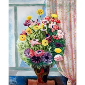 Jarrón de flores amarillas Accent Tile Mural Cocina Baño Pared Backsplash Murales de pared de cerámica Categoría de producto - Product Image 1