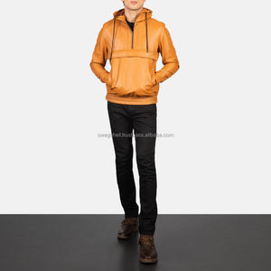 Veste en cuir de haute qualité pour hommes avec sweat à capuche en polaire attaché toile d'hiver Pure Premium originale haut confort et style - Product Image 2