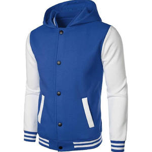 Venta al por mayor de chaquetas universitarias de talla grande para hombre, venta al por mayor de chaquetas con letras bordadas lisas y logotipo personalizado - Product Image 1