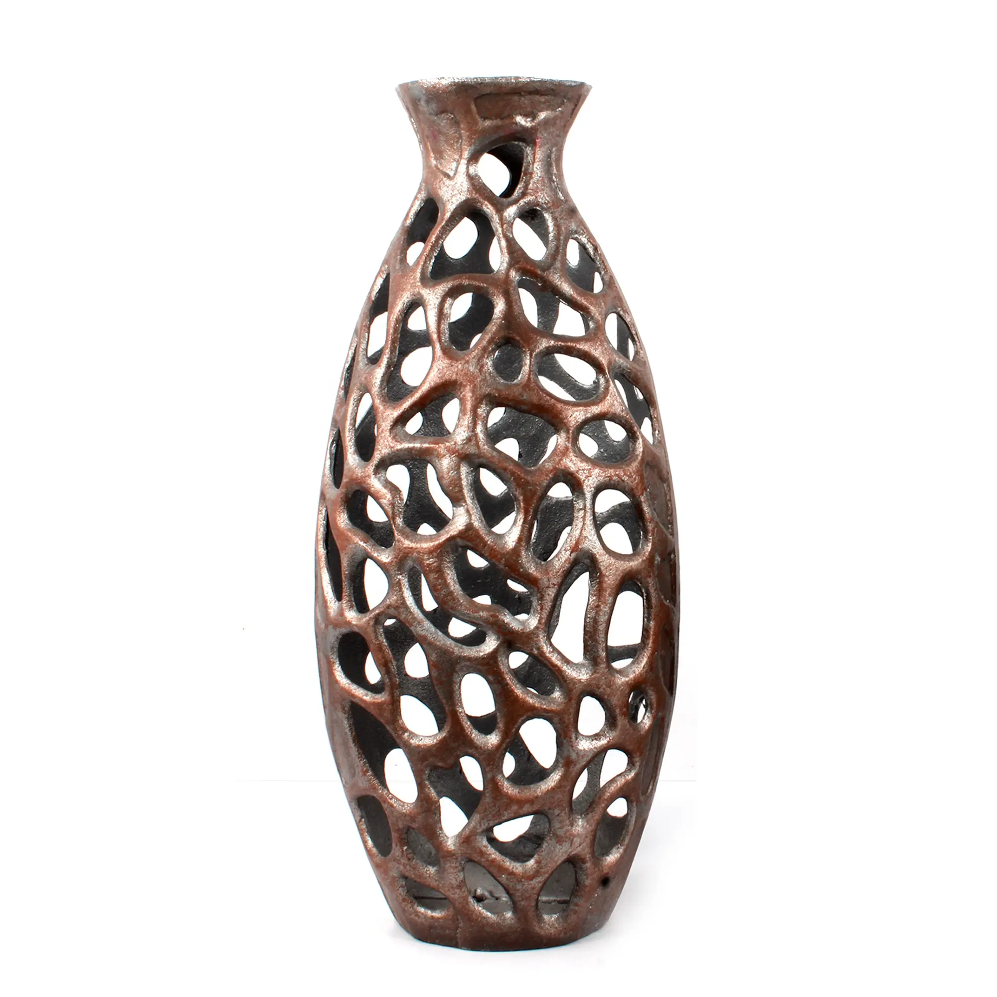 Handmade Cast Aluminium Large Flower Vase With Patina Finishing Custom Made Flower Vase For Sale At Cheap Price