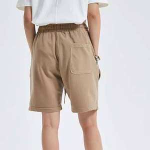 Prix de gros short 100% coton lavé à l'acide vintage hommes sport avec poche cordon vêtements d'été gym toutes tailles shorts - Product Image 3