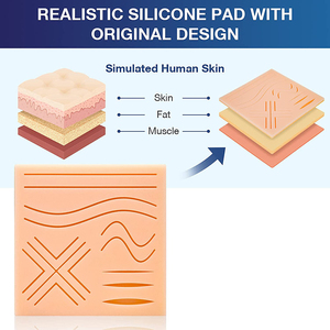 Kit de práctica de SUTURA QUIRÚRGICA DE acero alemán para entrenamiento de sutura con heridas precortadas y kit de herramientas de sutura - Product Image 3