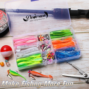 Juego de 95 señuelos giratorios con cabezas de jig y anzuelos para pesca en ríos, lagos y océanos - Señuelos duros de PVC y plomo - Product Image 6