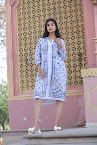 Vestido de fiesta de verano con estampado Floral de algodón con bloque de mano indio para mujer, estilo bohemio, vestido de regalo de novia personalizado Natural, venta - Product Image 4