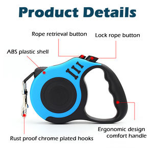 3 m / 5 m調節可能な高級犬用バックパックハーネスペットアクセサリー犬用牽引ロープリーシュ通気性犬用ハーネスリーシュ付き - Product Image 4