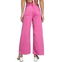 Jeans de Mezclilla para Mujer de Primera Calidad, Lavados, de Cintura Media y Pierna Ancha, Diseño Personalizado, Ecológicos, de Secado Rápido, Estilo Casual
