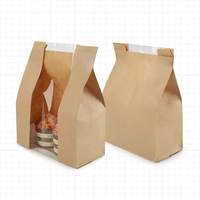 Sac en papier kraft brun recyclé pour le pain, le fromage, les biscuits, les emballages