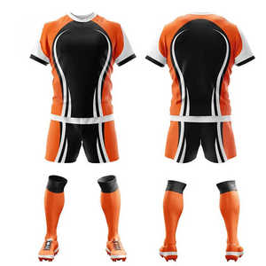 Uniforme de rugby personnalisé de qualité supérieure, logo d'équipe, respirant, design de maillot de football américain, durable, manches courtes, unisexe - Product Image 1