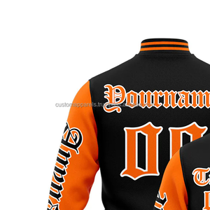 Custom wool <b>varsity</b> <b>jacket</b> with leather sleeves teams durable windproof letterman <b>jacket</b> embroidery premium outdoor sportswear - Product Image 3
