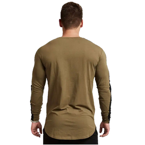Camiseta de manga larga ajustada para hombre, ropa de gimnasio de color y diseño personalizado, superventas, a la venta - Product Image 3