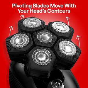 Tondeuse à barbe électrique rechargeable par USB pour hommes, 3 en 1, rotative, avec lame de remplacement lavable et étanche IPX7 pour hommes chauves - Product Image 4