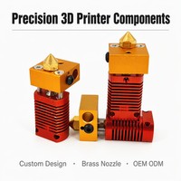 Bagian Printer 3D CNC Kustom, Radiator Kepala Ekstrusi, Nosel Kuningan untuk Hotend OEM ODM