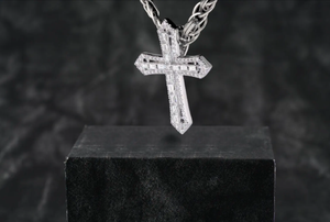 Pendentifs en diamant de laboratoire VVS sur mesure, plaqués argent sterling, style hip-hop, style glacé unique, certifiés IGI - Product Image 2