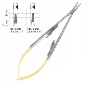 Pinzas Castroviejo de Acero Inoxidable, Portaagujas Manual, Tijeras de Resorte TC, Instrumentos Quirúrgicos Certificados MOL para Uso Médico - Product Image 1