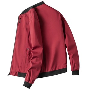 Veste décontractée pour hommes d'automne avec fermeture à glissière solide à manches longues uniforme de baseball veste de cyclisme coupe-vent - Product Image 4