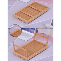 Plateau de service pliable en bambou écologique de haute qualité, motif bois, 30x50cm, compatible micro-ondes