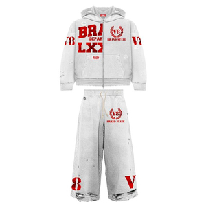 New Design Regular Fit Men's Winter Tracksuit-Casual Streetwear <b>Sweat</b> <b>Set</b> Unisex Breathable 100% Cotton - Product Image 3