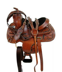 Qualité supérieure 100% fait à la main en cuir Durable Style anglais selle occidentale équipement d'équitation essentiel pour les équestres - Product Image 2