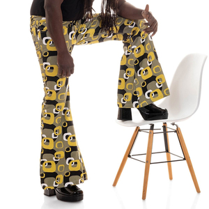 Pantalon évasé pour homme en polyester/coton respirant et imperméable, taille haute élastique, effet usé, pour activités de plein air et entraînement - Product Image 5