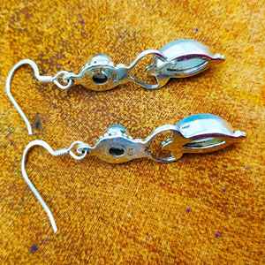 Boucles d'oreilles bohème en argent sterling 925 pour femmes bijoux de cadeau de mariage populaires avec perle de pierre de lune arc-en-ciel comme pierre principale - Product Image 2