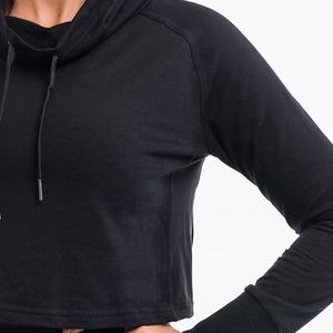 Sweat à capuche pour femmes Sweat à capuche blanc épais Sports Gym Sweat à capuche court OEM pour femmes Vente en gros Sweat-shirt surdimensionné Sweat à capuche court pour femmes - Product Image 3