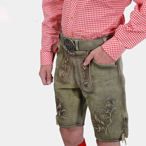 Femmes High Street Style bavarois Oktoberfest Lederhosen Shorts taille moyenne bonne qualité toile solide motif dernière conception - Product Image 3