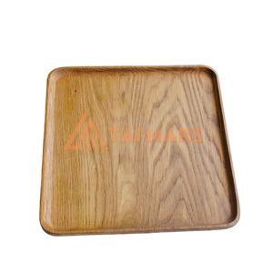 Plateau alimentaire en bambou écologique portable et ensemble d'assiettes à café en bois de pin pour la maison, l'hôtel ou le restaurant, la cuisine - Product Image 3