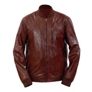 Top Design 100% Veste d'hiver à manches longues et à col montant en cuir de haute qualité pour hommes Design personnalisé disponible à un prix raisonnable - Product Image 1