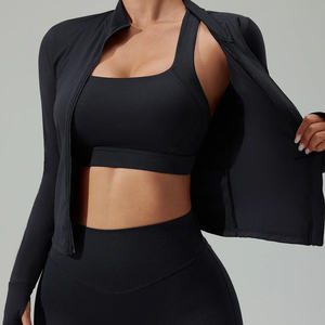 Vêtements de yoga pour femmes de haute qualité, séchage rapide, respirant, léger, soutien-gorge de yoga, haut de sport, veste, short taille mi-haute, pantalon - Product Image 3