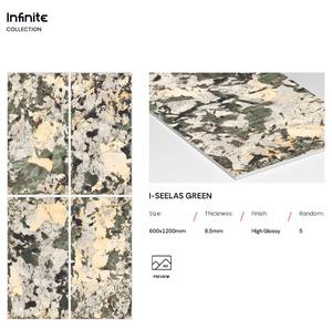 Carreaux de sol et de mur en porcelaine émaillée effet marbre brillant 600x1200mm, carreaux de qualité pour salle de bain, salon, maison, hôtel - Product Image 6